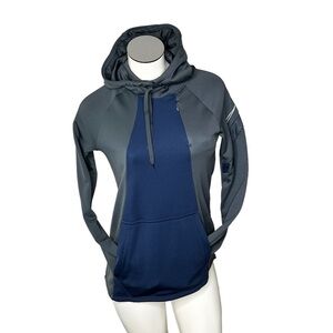 NWT NIKE DRI-FIT Academy Pro Pullover Hoodie Grey Navy Women's Size XS